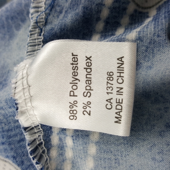 MÓDEL FRANCE Blue & White Stylized Floral Top (2XL) - Picture 10 of 11